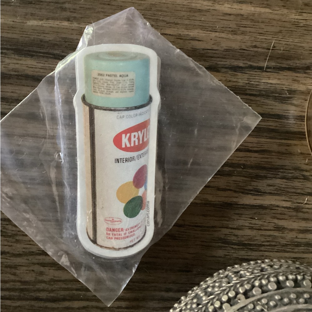 Conart Pastel Aqua Mini Sticker 1995 Vintage New Original Old Stock mini sticker